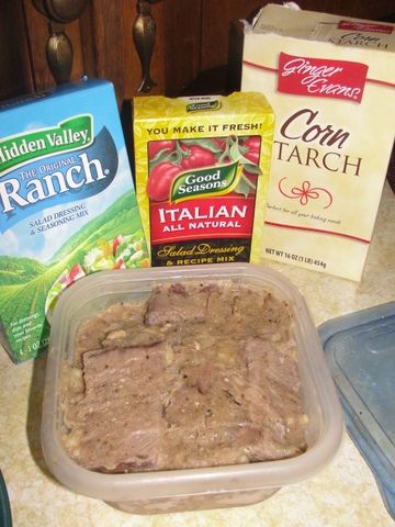 Frozen pot roast (made in the crock pot) ready for dinner in 5 minutes