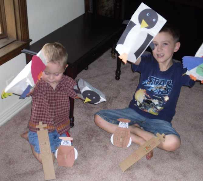 Some of the explorer crafts made during this lesson