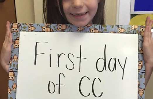 We had each of them use a dry erase marker to write their name at the bottom.