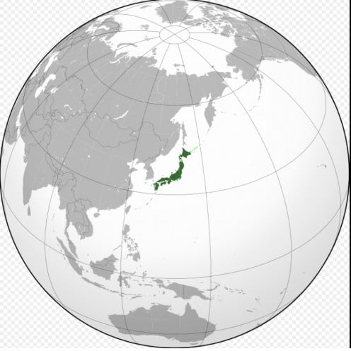 Map showing Japan
