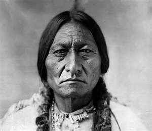 Portrait of indian chief Sitting Bull (1831-1890) by David Francis Barry