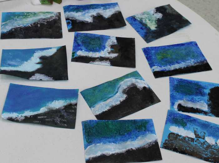 Textured seascapes inspired by Winslow Homer