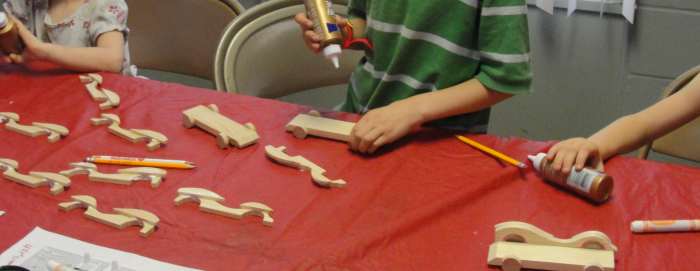 Option 2: Wooden car kit assembly line activity