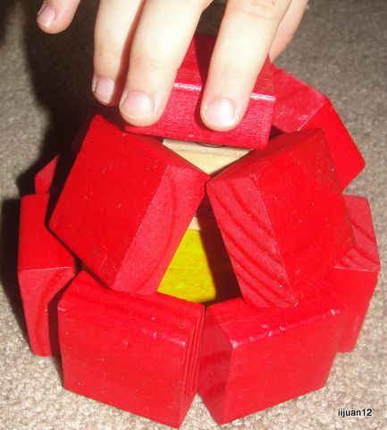 Using blocks to build a dome