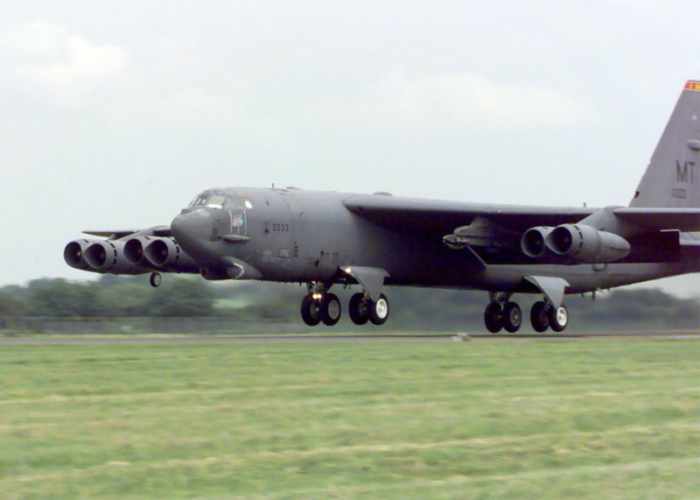 A B-52 Stratofortress from the 5th Bomb Wing, Minot Air Force Base in North Dakota