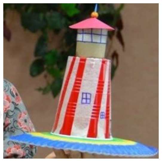 Model of a lighthouse activity to learn the parts of a lighthouse