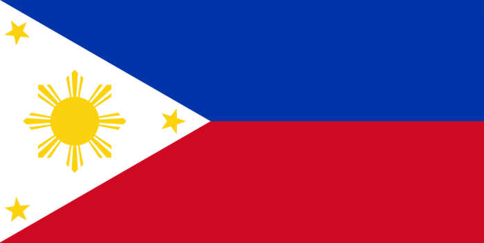 The national flag of the Philippines